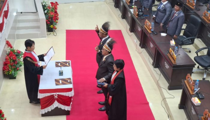 Pelantikan Ketua dan Wakil DPR Kota Sorong Periode 2024–2029 