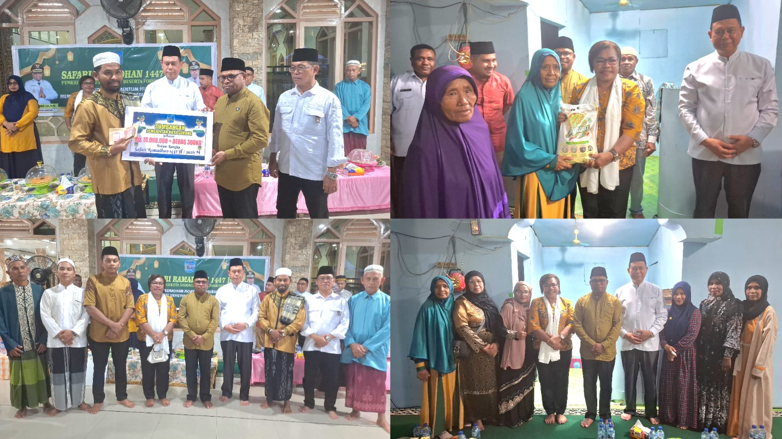 Safari Ramadhan Hari Kedua, Wali Kota Septinus Lobat Salurkan Bantuan 100 Juta untuk Pembangunan Musollah