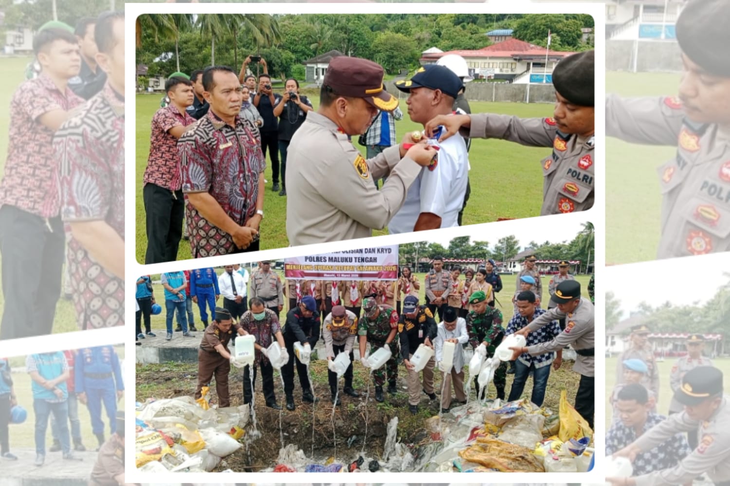 Dua Ton Miras Dimusnahkan! Polres Malteng Perketat Pengamanan Lewat Operasi Ketupat 2026