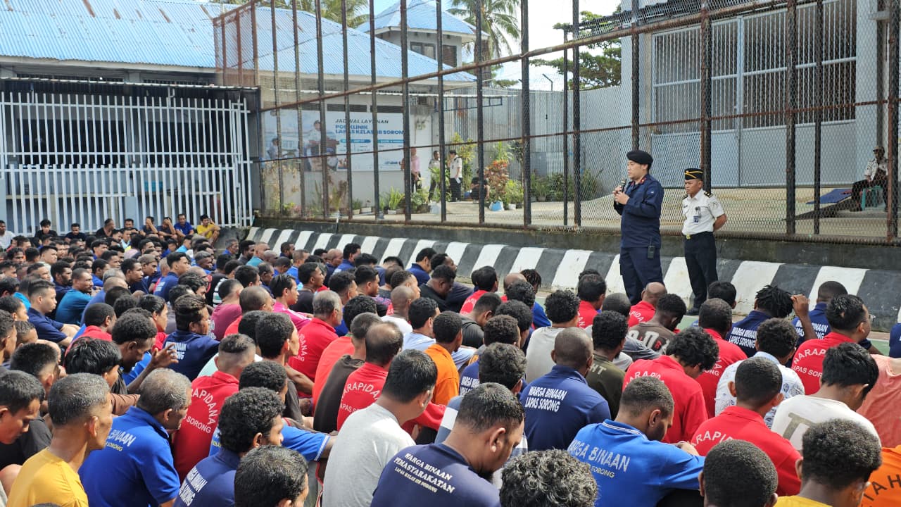 Lapas Sorong Ikrar Pemasyarakatan Bersih, Gandeng APH Berantas Narkoba dan Penipuan Online