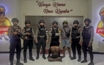 Patroli Perintis Presisi Polda PBD Ringkus 1 Orang Pelaku Jambret dan Amankan Sajam di Sorong