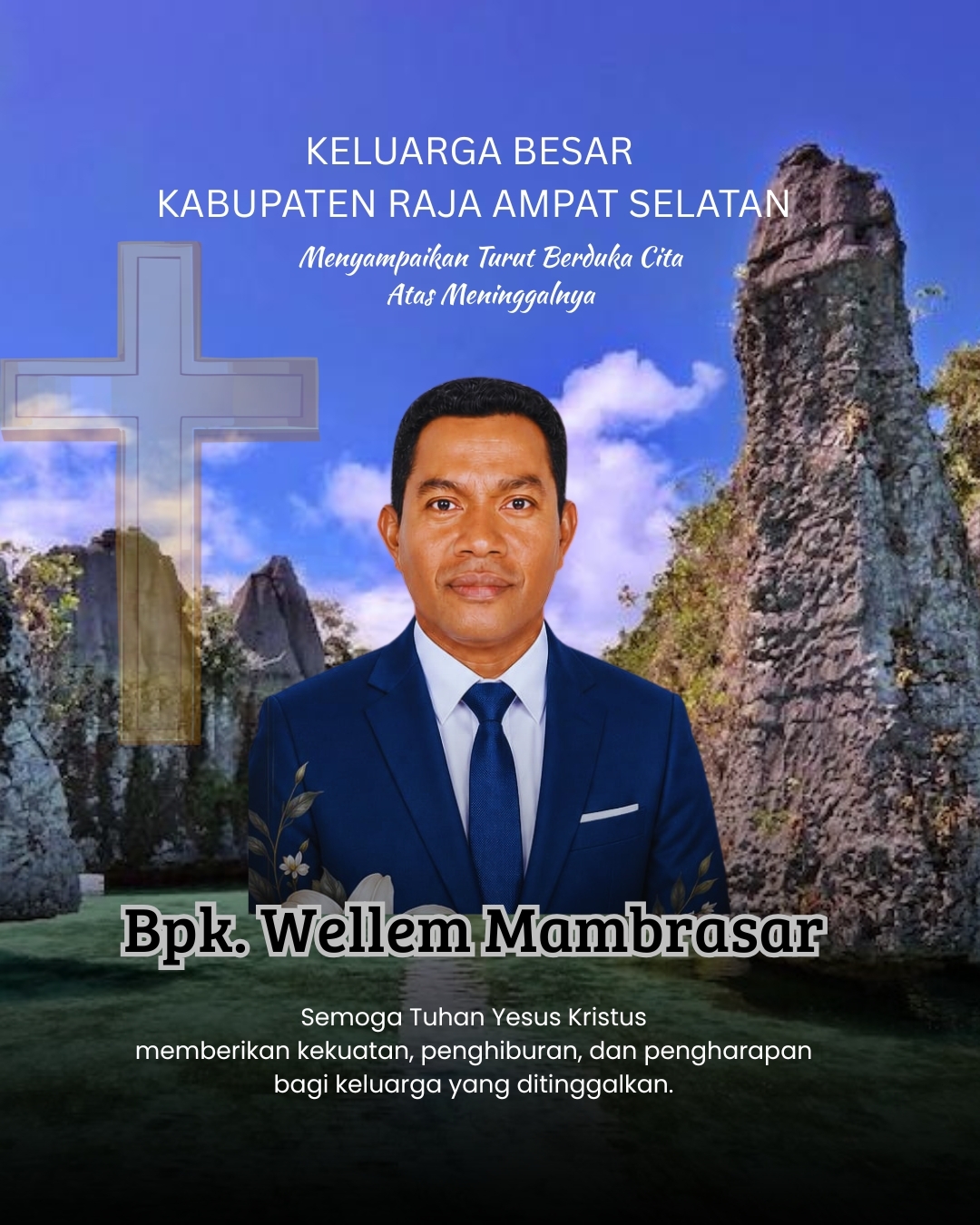 Selamat Jalan Willem Mambrasar, Tokoh Pemuda Raja Ampat yang Jadi Pengayom Generasi Muda
