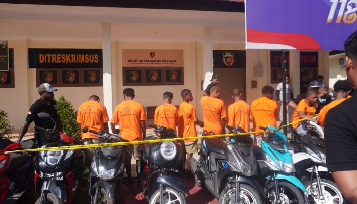 Polda PBD Tangkap 16 Orang Komplotan 3C, 22 Motor Curian Diamankan
