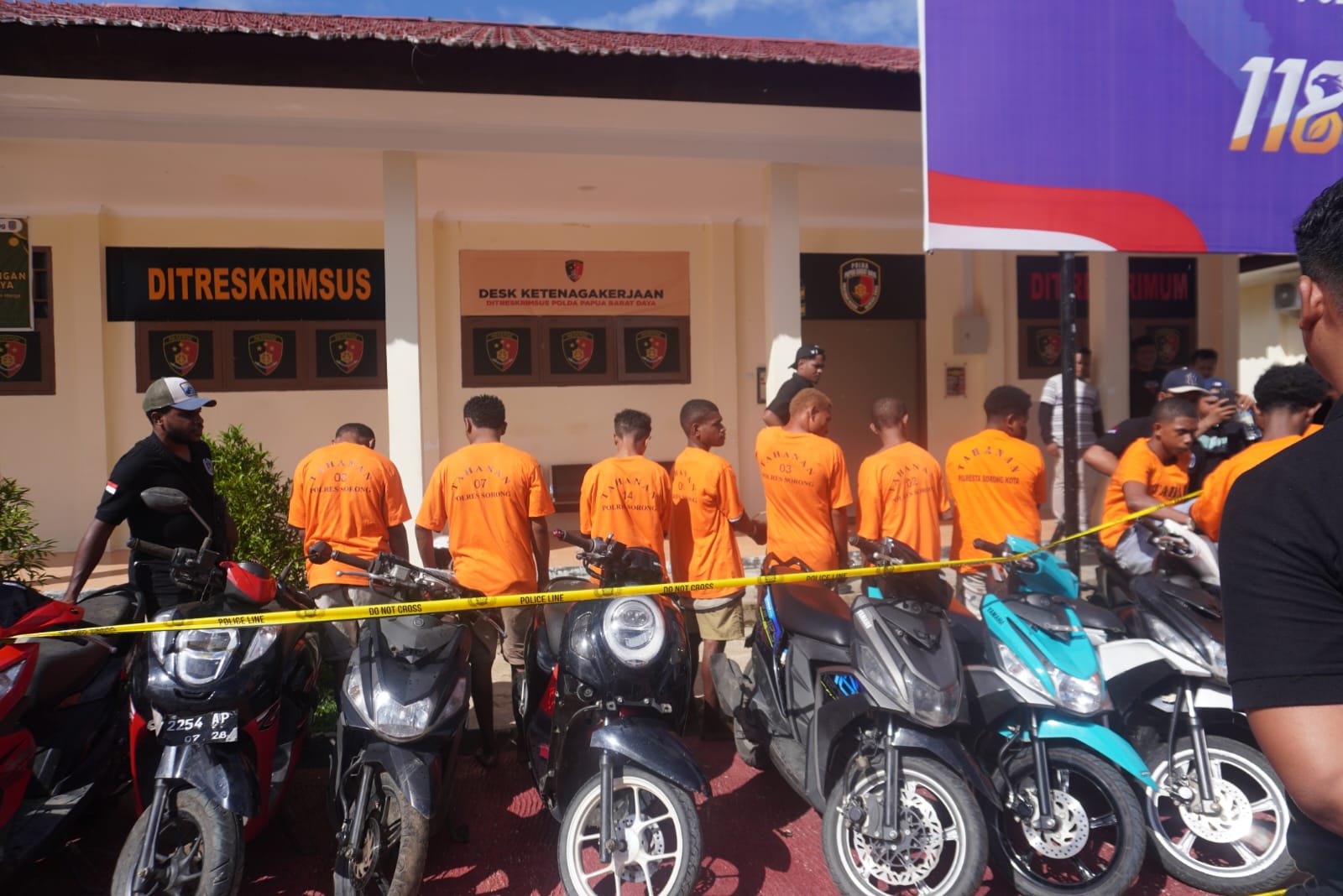 Polda PBD Tangkap 16 Orang Komplotan 3C, 22 Motor Curian Diamankan