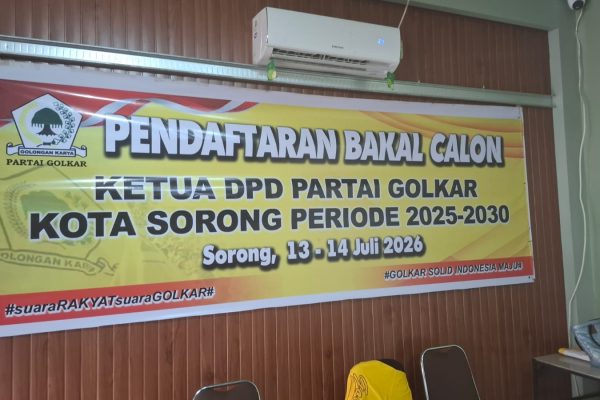Bursa Ketua Golkar Kota Sorong Mulai Mengerucut, Dua Kandidat Resmi Terdaftar