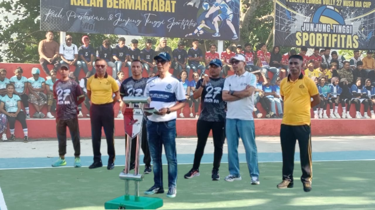 KONI Maluku Tengah Apresiasi Open Turnamen Bola Voli PBVSI Brigif 27/Nusa Ina, Perkuat Pembinaan Atlet Daerah