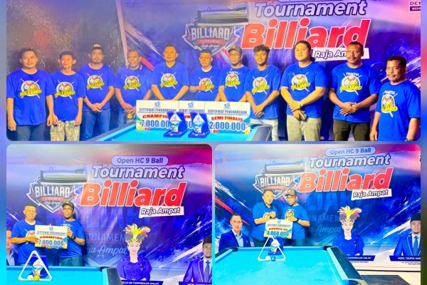 AMC Kota Ambon Champion Turnamen Billiard Raja Ampat, Taklukkan Tuan Rumah 6–3