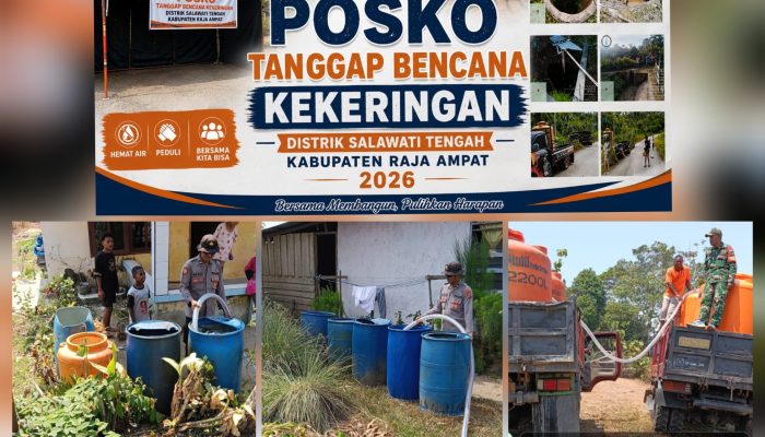 Salawati Tengah Dilanda Kekeringan, BPBD Raja Ampat Salurkan Bantuan Air Bersih
