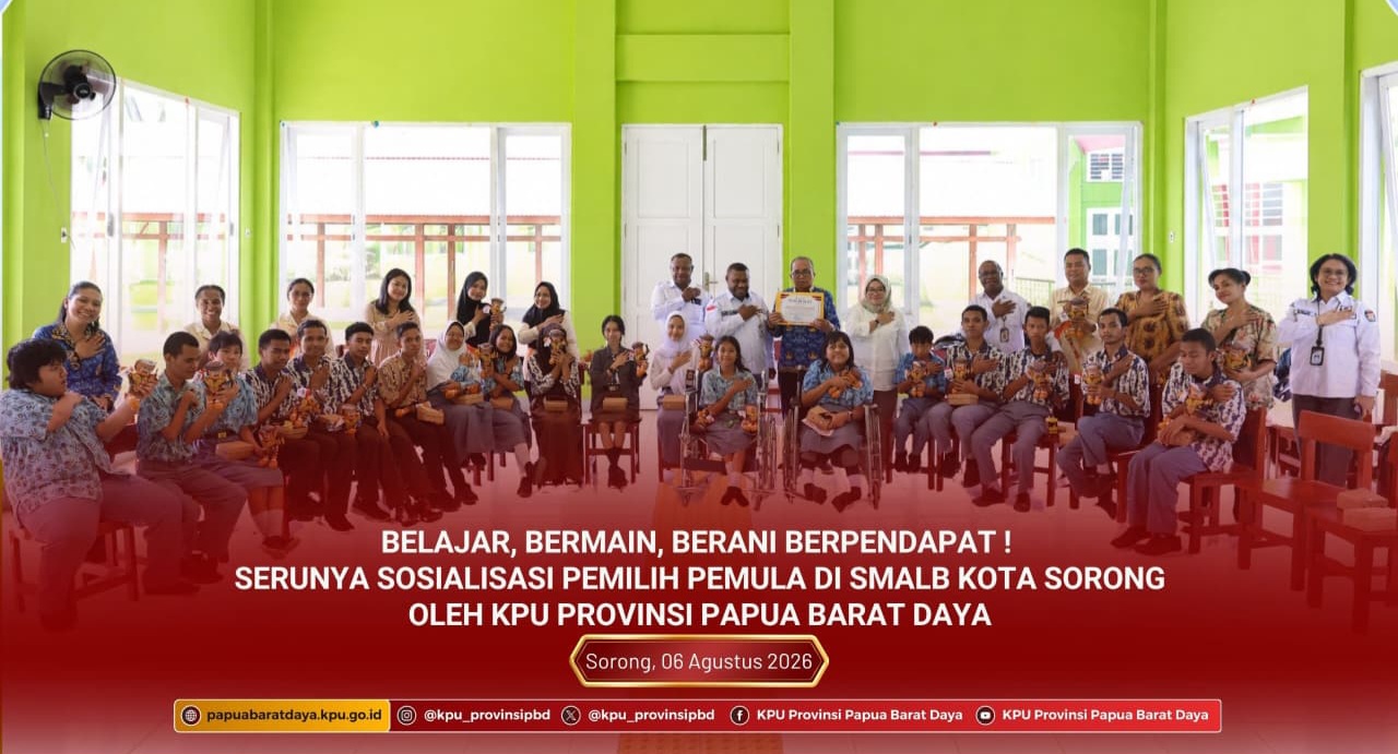 KPU Papua Barat Daya Dorong Pemilih Disabilitas Pahami Hak Politik Sejak Bangku Sekolah