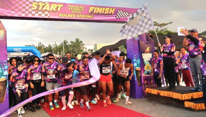 Polwan Run 2026, Perkuat Kebersamaan Polri dan Masyarakat Papua Barat Daya