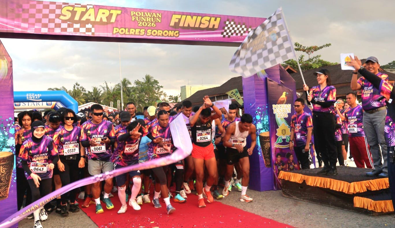 Polwan Run 2026, Perkuat Kebersamaan Polri dan Masyarakat Papua Barat Daya