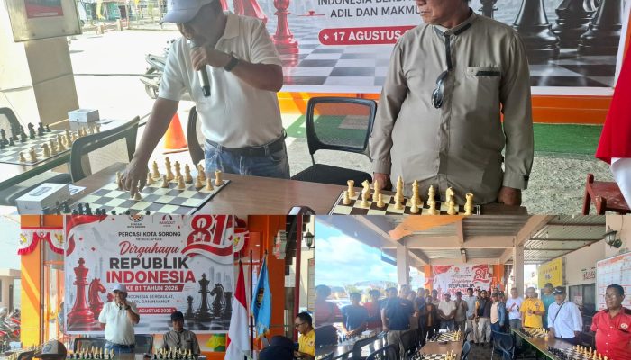 Lomba Catur HUT ke-81 RI di Kota Sorong Jadi Ajang Jaring Talenta Nasional