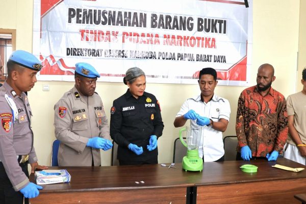 Sabu 3,36 Gram Dihancurkan, Polda Papua Barat Daya Pastikan Tak Kembali Beredar