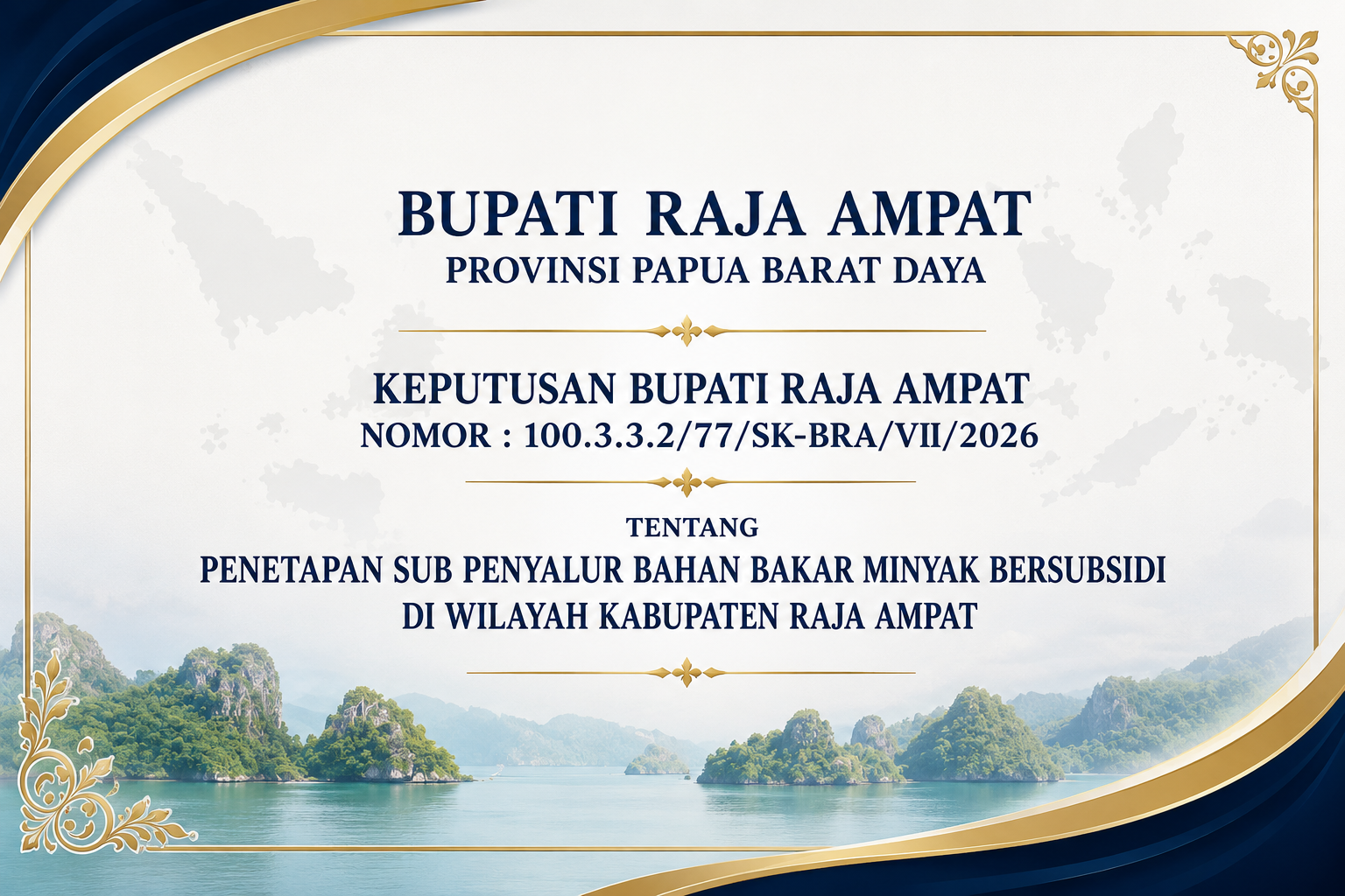 Ketua DPRK Kecam PT Maros Indah Buntut Penghentian Pasokan BBM Subsidi ke Pangkalan di Kepulauan Raja Ampat