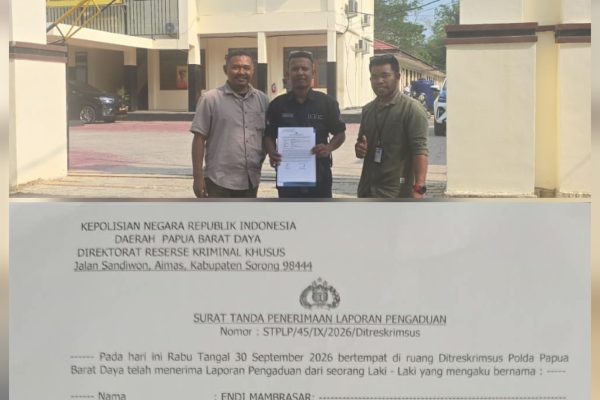 Diduga Ancam Wartawan, Kasatpol PP Raja Ampat Dilaporkan ke Ditreskrimsus Polda PBD