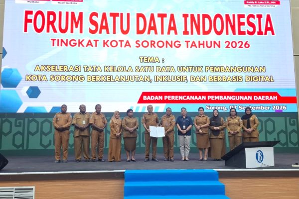Forum Satu Data Indonesia Digelar, Pemkot Sorong Dorong Pengelolaan Data yang Akurat dan Terintegrasi