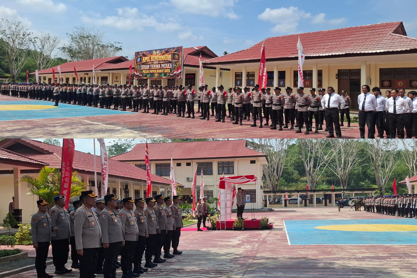 Serah Terima Pataka Polda Papua Barat Daya, Hengki Haryadi Bawa Semangat Kepemimpinan Transformasional