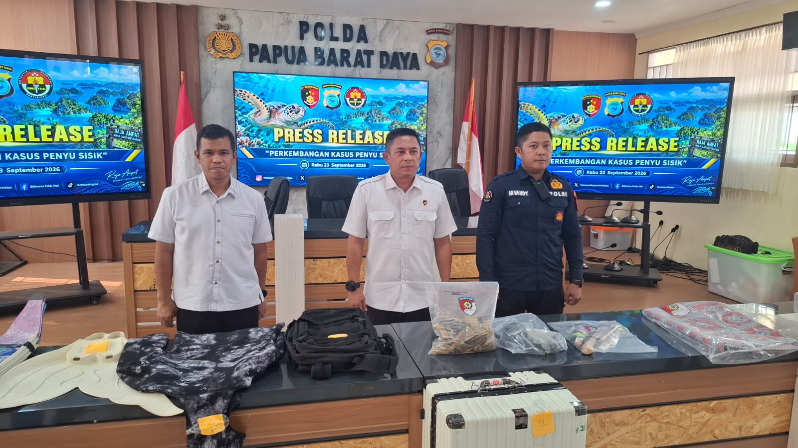 Polda PBD Ungkap Dugaan Perburuan Penyu di Raja Ampat, Satu WNA Jadi Tersangka