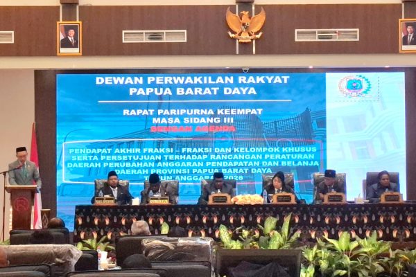 Fraksi Gabungan DPRP PBD Setujui Perubahan APBD 2026 Soroti PAD, Otsus hingga Kinerja OPD