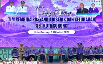 Wali Kota Sorong Kukuhkan TP Posyandu Distrik dan Kelurahan, Siapkan Penguatan Layanan Dasar