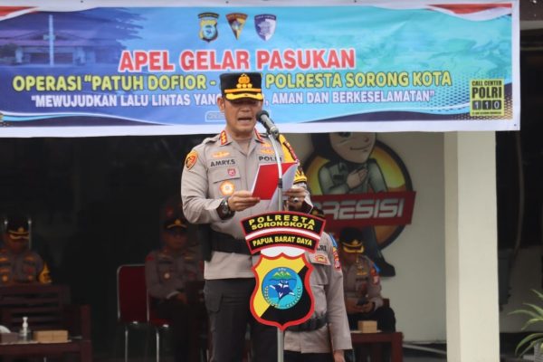 Polresta Sorong Kota Gelar Operasi Patuh Dofior 2026, Tekan Angka Kecelakaan Lalu Lintas