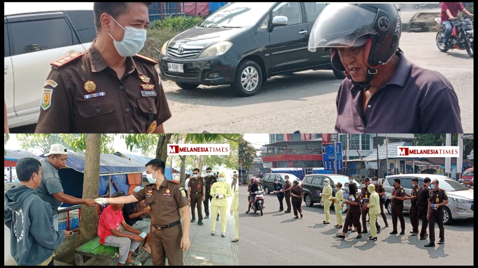 Cegah Dampak Kabut Asap, Kejari Maluku Tengah Bagikan Masker dan Vitamin C Gratis