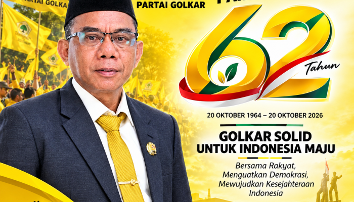 HUT ke-62 Partai Golkar, Anwar Kopong Harap Politik Berpihak pada Rakyat